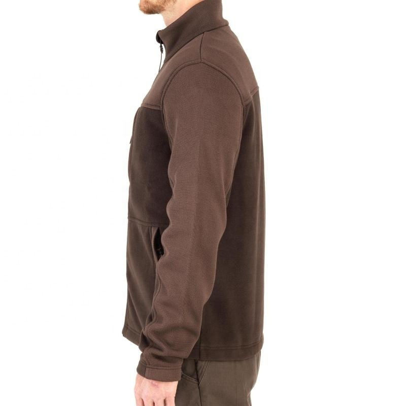 Outdoor hunting clothing for men's fleece jacket for hunting winter wear with knitted fabric