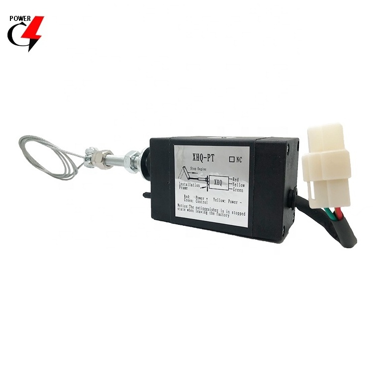 Diesel Engine Fuel Shut-off Solenoid Valve XHQ-PT 12V 24V genset stop generator power off valve for Generator Parts