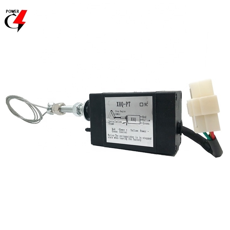 Diesel Engine Fuel Shut-off Solenoid Valve XHQ-PT 12V 24V genset stop generator power off valve for Generator Parts