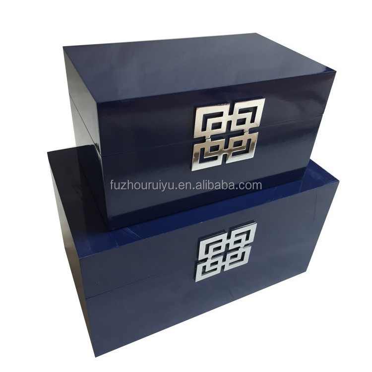 Factory Wholesale High Quality MDF White Lacquer Customizable Logo Storage Boxes Luxury Wooden Gift Box