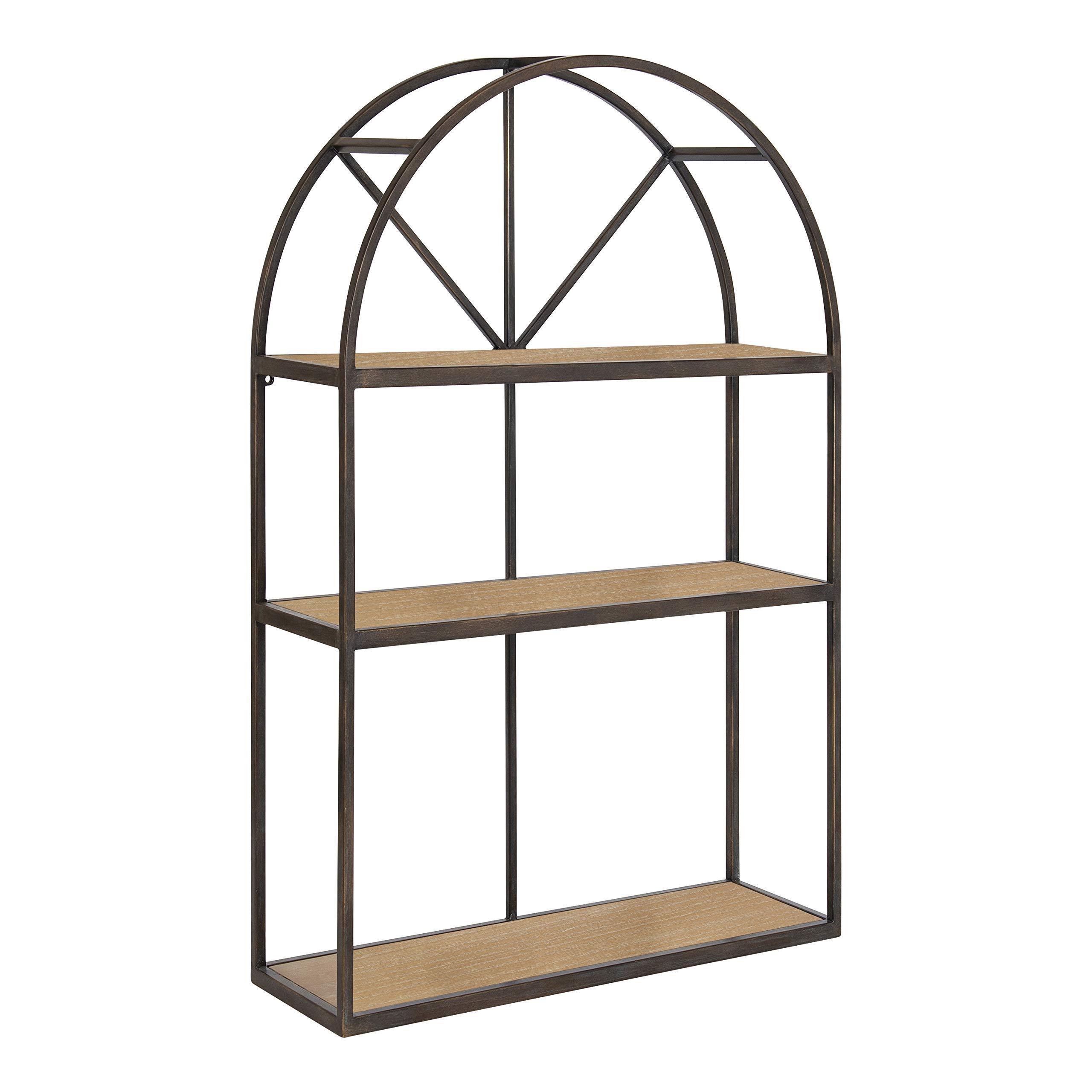 Deep Creek Arched Hanging Wall Shelf Storage Metal Tiered Shelf (3 Shelves)