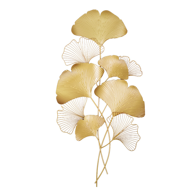 Nordic Wall Accents Light Luxury 3D Flower Gold Wall Decor Art Metal Living Room Decorations For Home