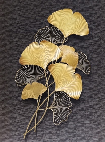 Nordic Wall Accents Light Luxury 3D Flower Gold Wall Decor Art Metal Living Room Decorations For Home