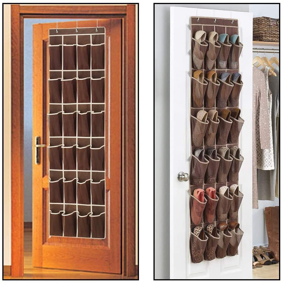 24 Pockets Over Door Shoe Hanger Bag Underwear Socks Sloset Storage Organize Closet Holder For Shoe