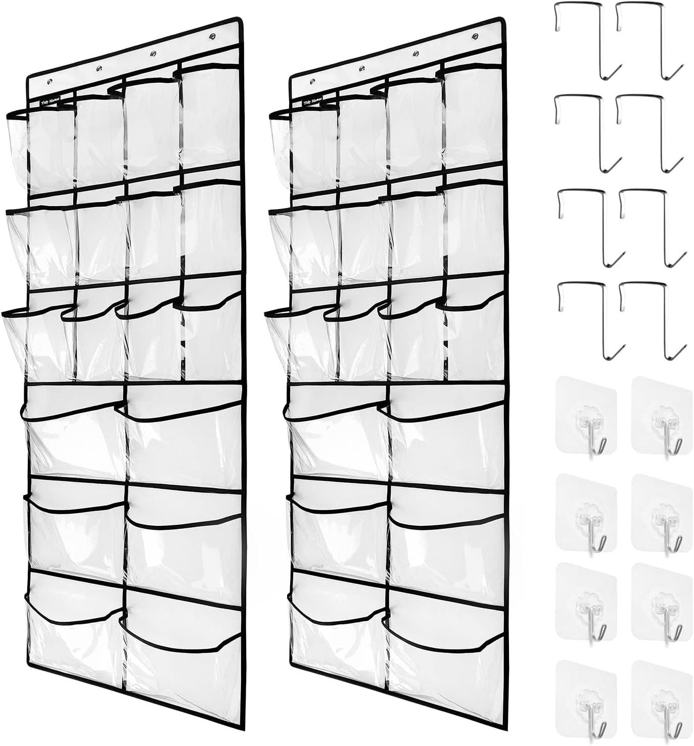 over the Door Shoe Organizer 24 Large Hanging Shoe Organizer Mesh Pockets Closet Hanging Shoe Rack Holder Hanger