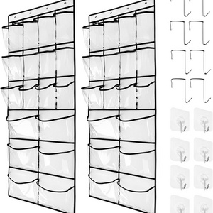 over the Door Shoe Organizer 24 Large Hanging Shoe Organizer Mesh Pockets Closet Hanging Shoe Rack Holder Hanger