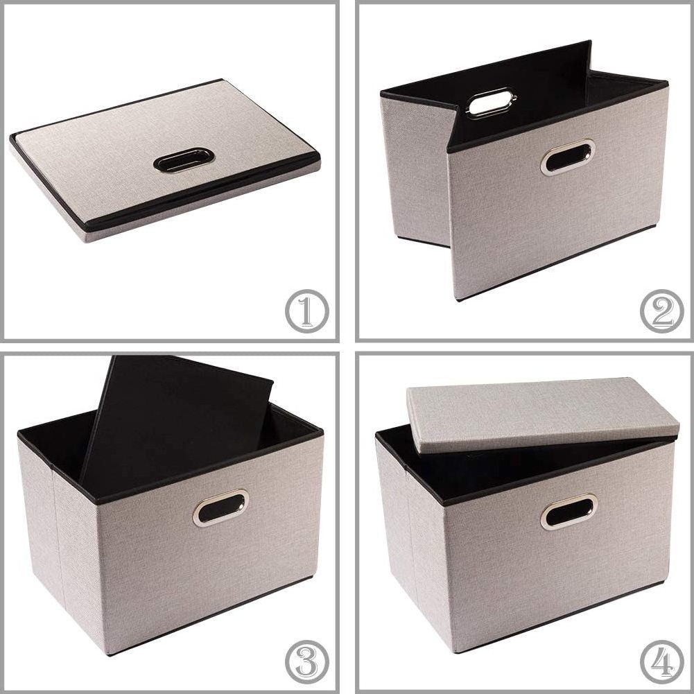 Hot sale  Large foldable Storage Bin with Lid for storage box Home Bedroom Closet