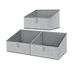 Fabric Foldable Closet Storage Bins Trapezoid Storage Baskets for Shelf