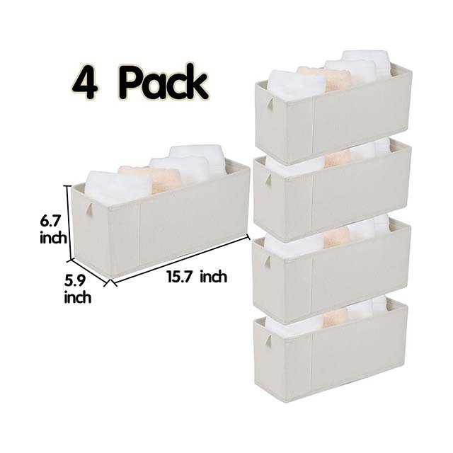 11 Inch Cloth Storage Cube Fabric Storage Box Cubes Organizer Baskets with Dual Handles for Home Organizer Set of 3