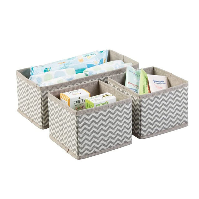 House Soft Fabric Dresser Drawer and Closet Storage Organizer Bin for Bedroom