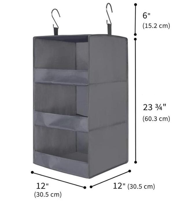 Collapsible Shelves  3-Shelf Hanging Organizer and Storage for Closet