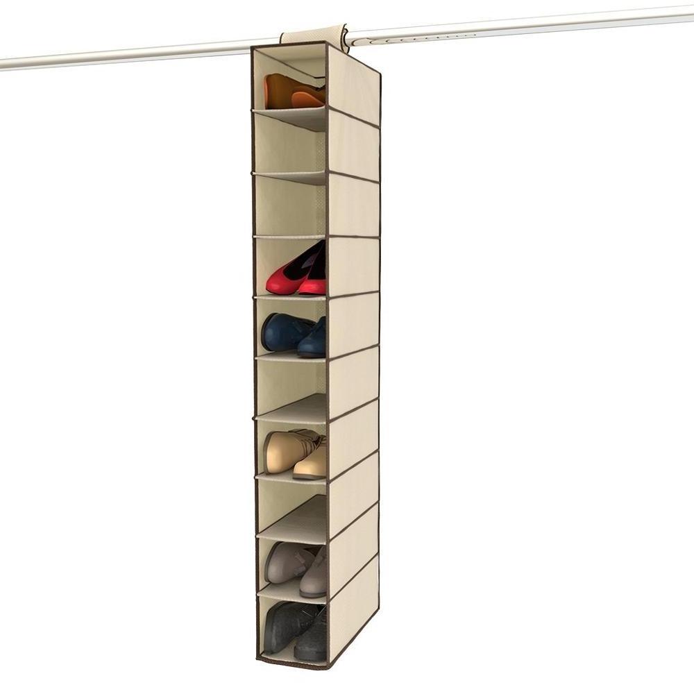 Household Essentials 10-Shelf Hanging Closet Organizer shoes hanging organizer