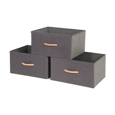 Foldable Storage Bins Cubes Baskets Containers With Handles For Home Closet Bedroom Drawers Organizers