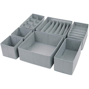 Cloth Socks Storage Bins Fabric Cube Storage Foldable Closet Organizers desk Boxes Drawer Dividers Baskets