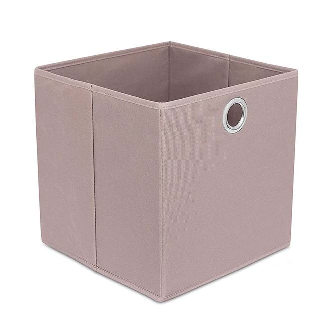 Foldable 11 Inch Cloth Storage Cube Fabric Storage Box Cubes Organizer Baskets with Dual Handles for Home Organizer