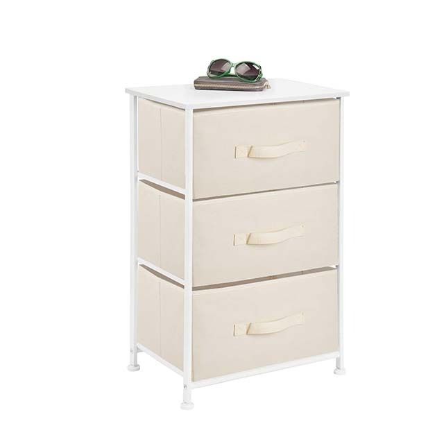 Home Storage Dresser Tower Unit with 3 Removable Fabric Drawers for Bedroom