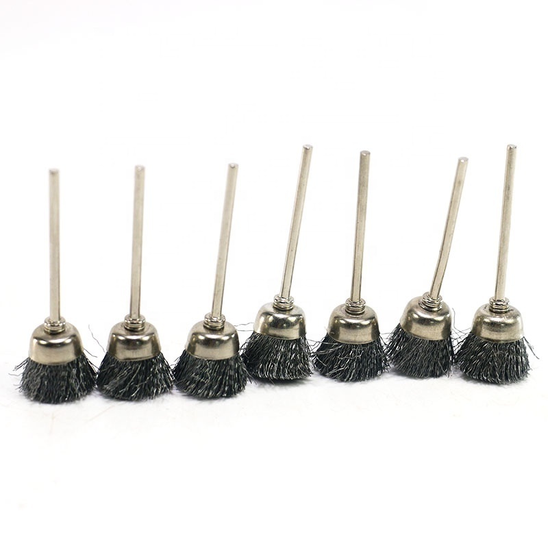 Iron Wire Brush Wheel Brushes for Power Grinder Rotary Tools Stainless Steel 1/8 Inch 3 Mm Shank OEM Carbon Steel Polishing Y060