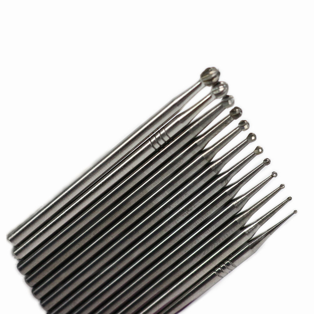 Dental Round Burs For Dental Laboratory Equipment Tool Tungsten Carbide Steel Carbide Long Shake Low Speed Round Bur