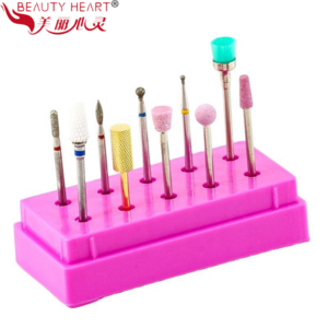 BEAUTY HEART Professional Nail Art Kit 10Pcs Ceramic Grinding Head Carbide Bit Wood Carving And Jade Carving Nail Polishing Tool