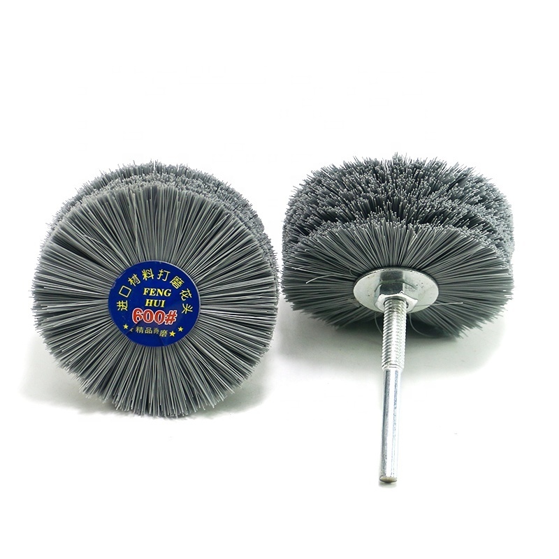 STRONG OSTRICH Nylon Buffing Abrasive Grinding Wheel Nylon Bristle Brush For Wood Furniture Mahogany Polishing