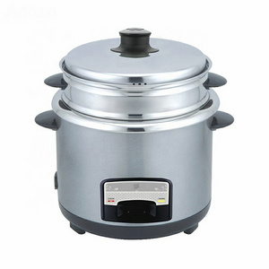 1.8L Stainless Steel Cylinder Straight Electric Rice Cooker (Non-stick Pot+ Aluminum Steamer)