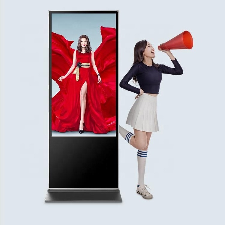 Factory direct sale vertical kiosk floor advertising custom size infrared touch screen advertising display digital signage