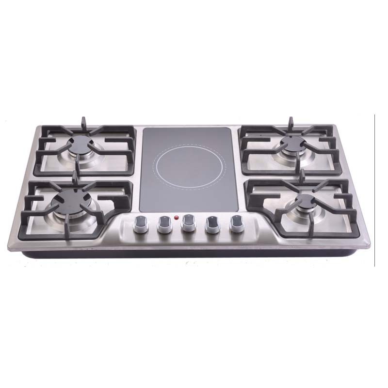 Built in type gas cooker national induction cooker with 5 burner kitchen appliance