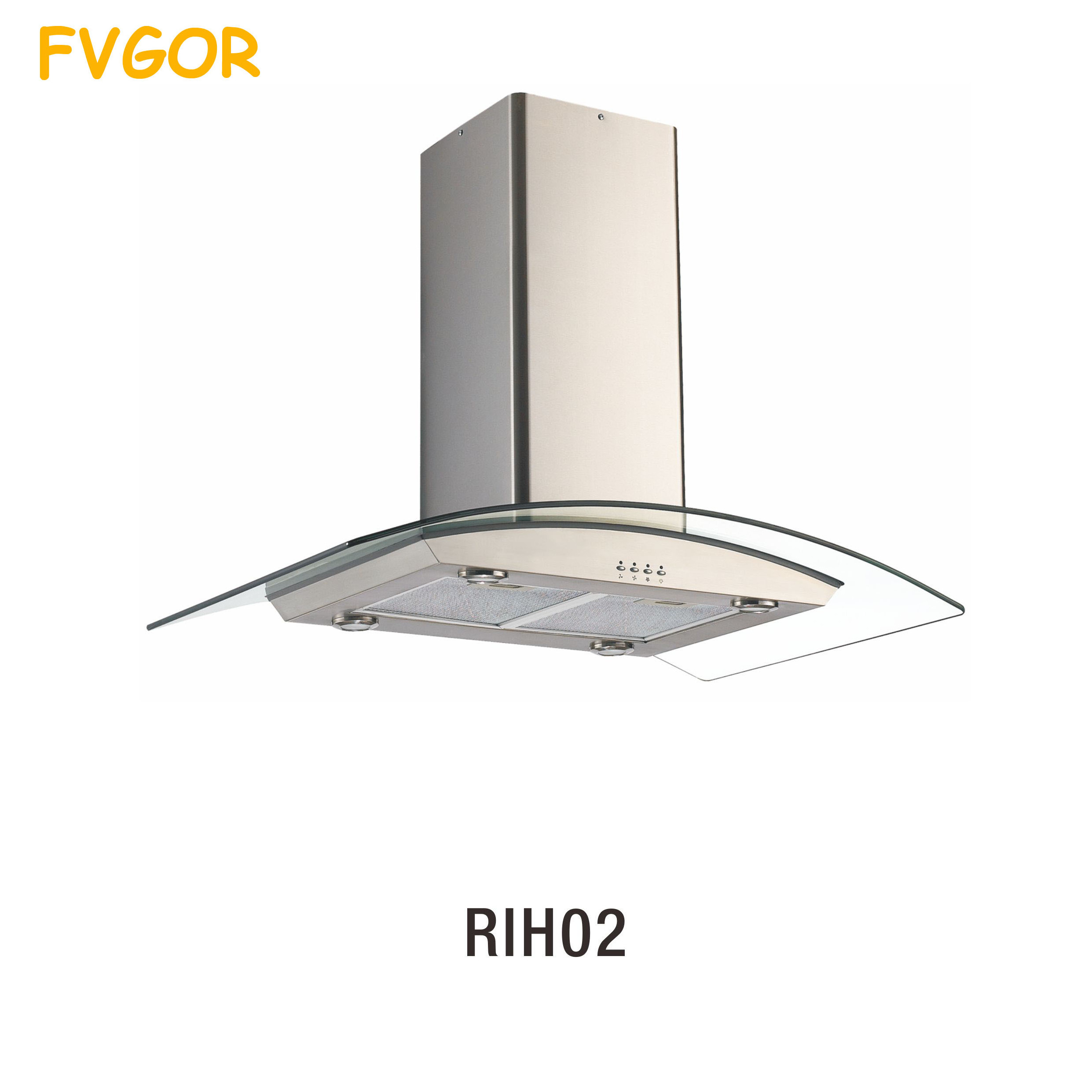 Kitchen Appliance Factory Price Range Hood Island Hood with Copper Motor Guangdong SS Chimney Island Mounted Stainless Steel 200