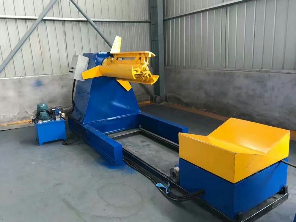 Hydraulic steel coil decoiler mandrel uncoiler machine