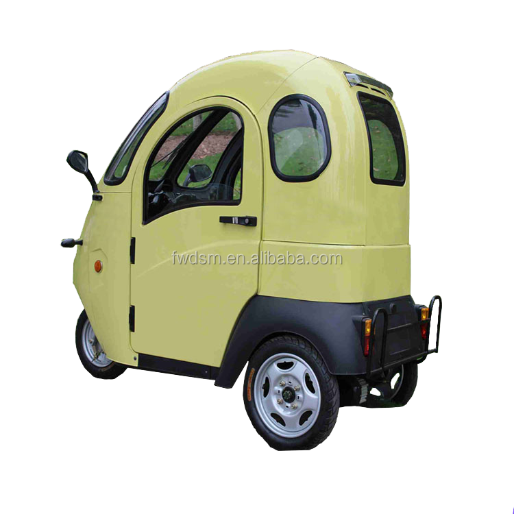 60V 800W cheap electric rickshaw tricycle with closed cabin trike