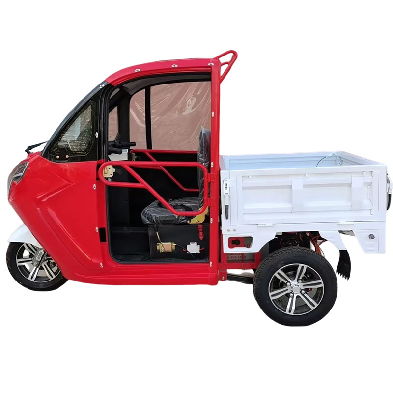 Cheap Chinese electric cargo tricycle with cabin closed