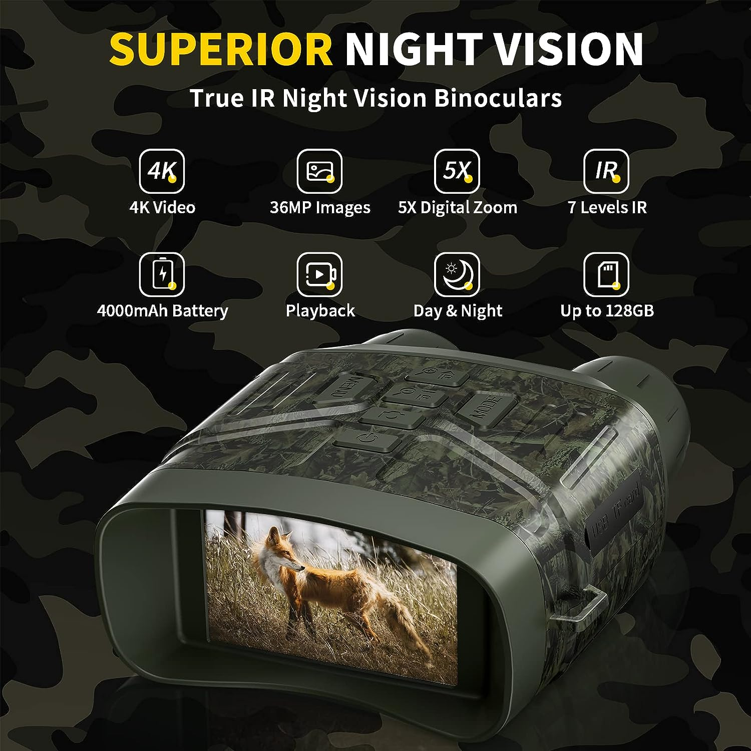 4K Infrared Illuminator IR Digital night vision goggles toy  for Predator Hunting  Night  vision binoculars