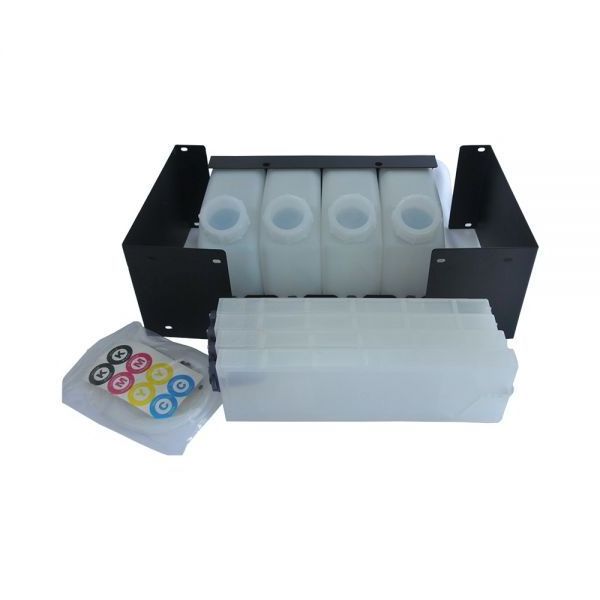 Roland mutoh Miamki continuous inks supply system with ink tanks and refillable ink cartridge.