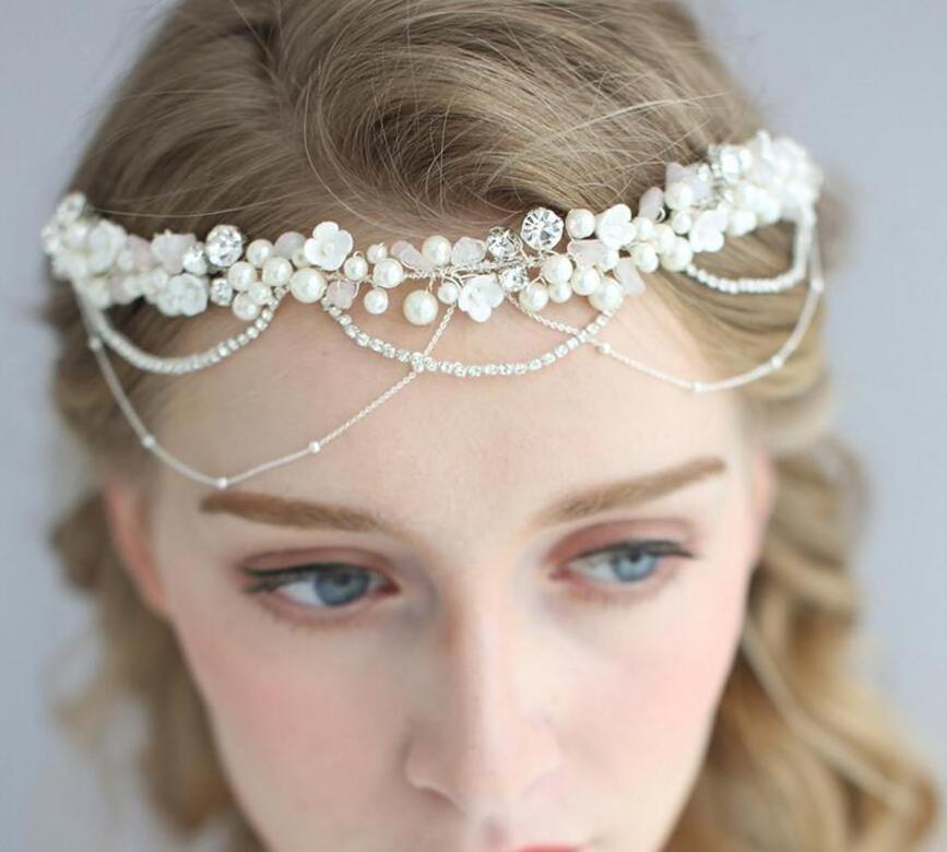 Luxury Wedding Beading Headpiece Crystal Bridal Crystal Headpiece