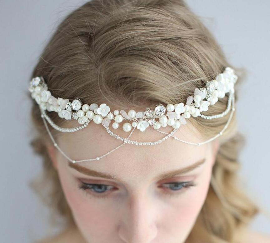 Luxury Wedding Beading Headpiece Crystal Bridal Crystal Headpiece