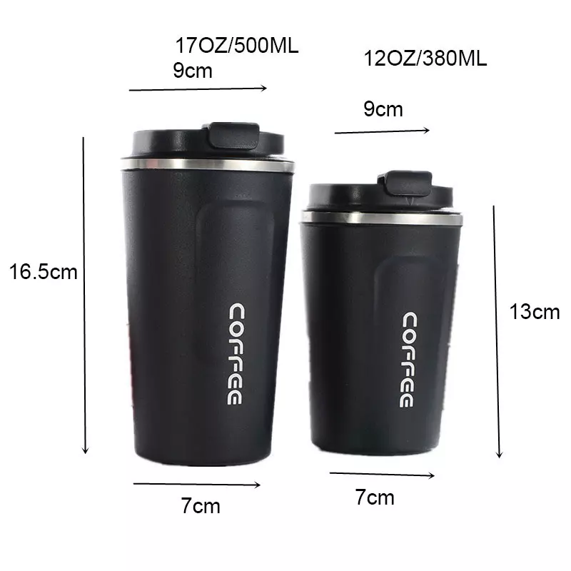 New Arrival 380ml Coffee Cup Travel Stainless Steel Custom Logo Mug With Lid