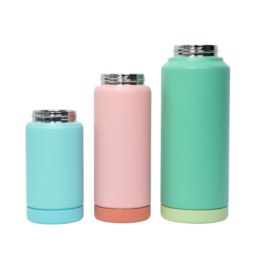 Premium Stainless Steel Vacuum Flask Men Women 18oz 32 oz Insulated Water Bottle with Chug Lid and Straw Lid