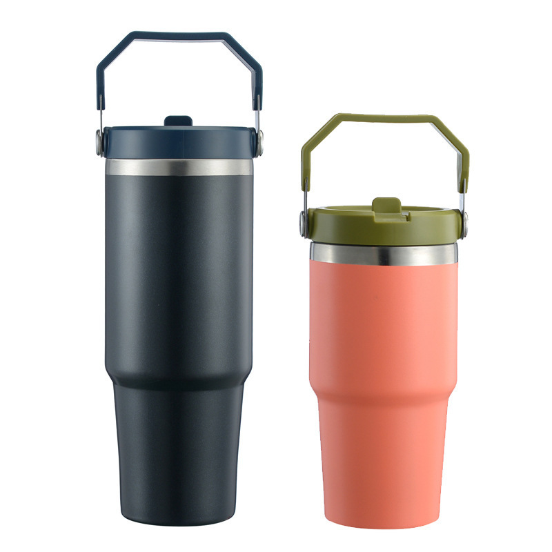 Wholesale Custom 20 oz 30oz Double Wall Stainless Steel Vacuum Insulated Travel Tumbler Cup Set With Handle