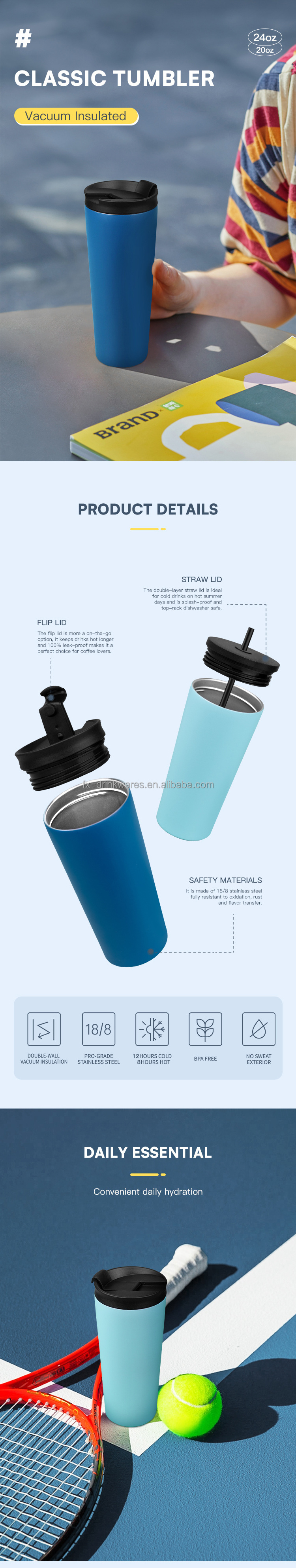 Vacuum Flask Insulated Water Bottles Stainless Steel Mini Portable Water Bottle Leak Proof Sports Water Bottles