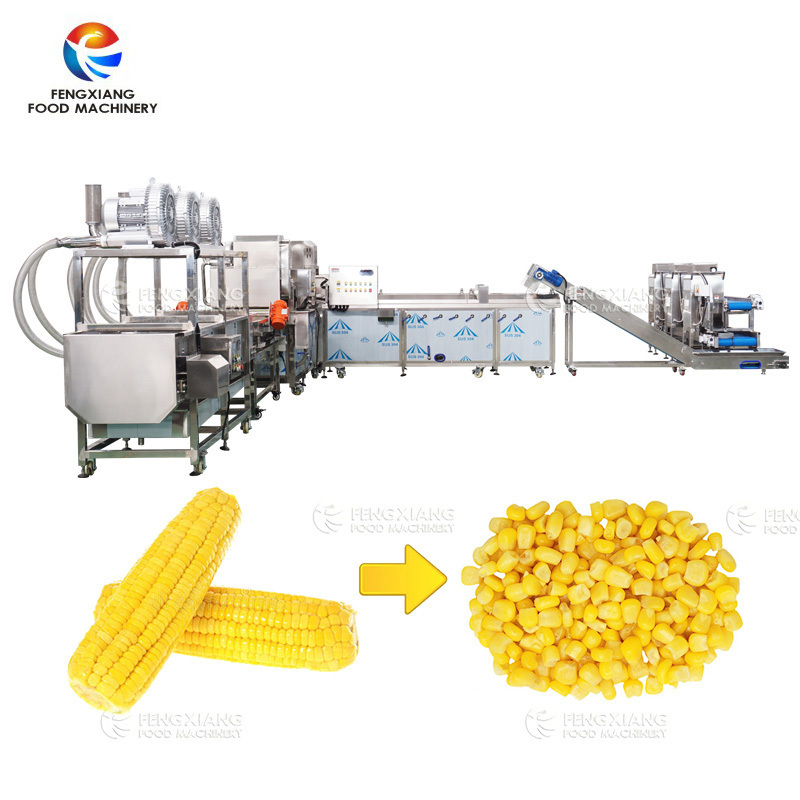 Industrial Sweet Corn Maize Processing Line Corn Thresher Sheller Corn Washing Dewatering Drying Machine