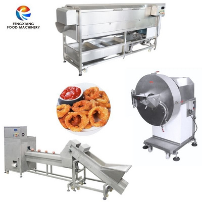 Commercial High Productivity Onion Rings Slicer / Onion Peeling Machine and Root Cutting for vegetable and fruit processing