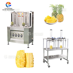 Automatic Double head pineapple peeling peeler no electric pneumatic pineapple coring separating machine