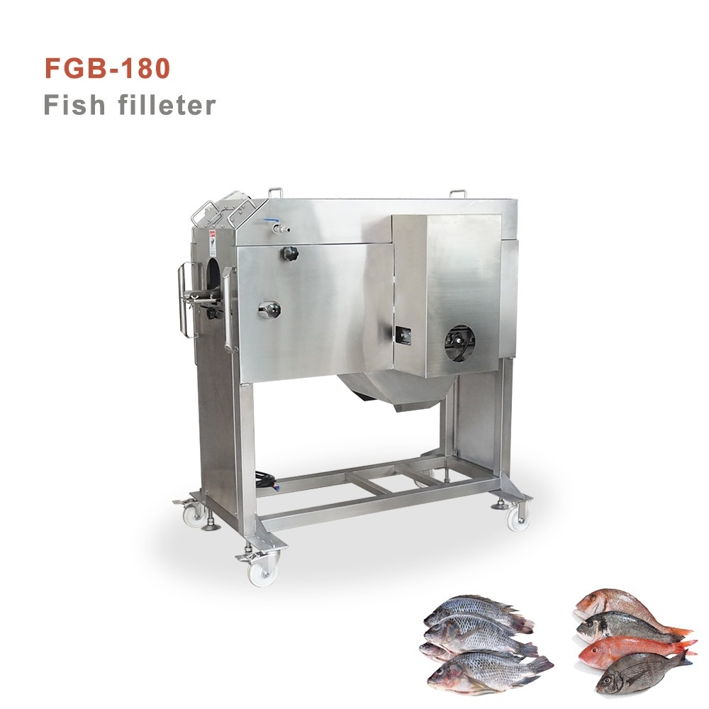 Fish fillet machine Tilapia skin peeling machine fish backbone removing machine model FGB-180