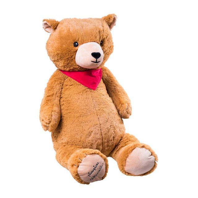 Giant brown teddy bear - Jazzly the Grizzli 100cm - Made in France - Large giant teddy bear for children - toy gifts