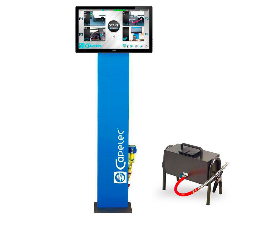 Automotive Exhaust 5 Gases Analyzer and Smokemeter - Connected Opacimeter with PC display for all vehicles Emission Testing