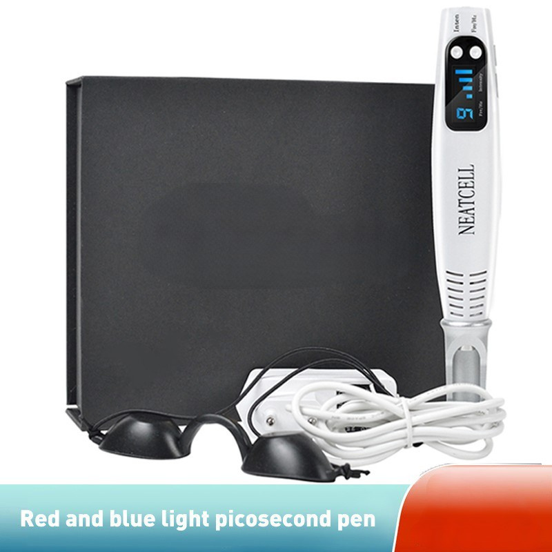 Laser Picosecond Pen Red /Blue Light Therapy Plasma Pen For Freckle Tattoo Melanin Spot Removal Skin Care Beauty Instrument Safe