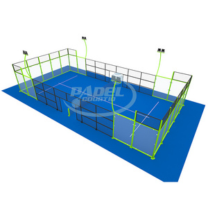 10x20m professional classic padel court good quality outdoor paddle court with artificial padel tennis grass