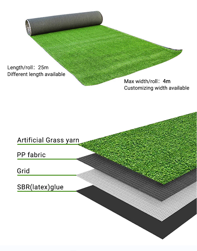 Landscaping outdoor play grass cheap price carpet roll synthetic turf for garden indoor artificial grass