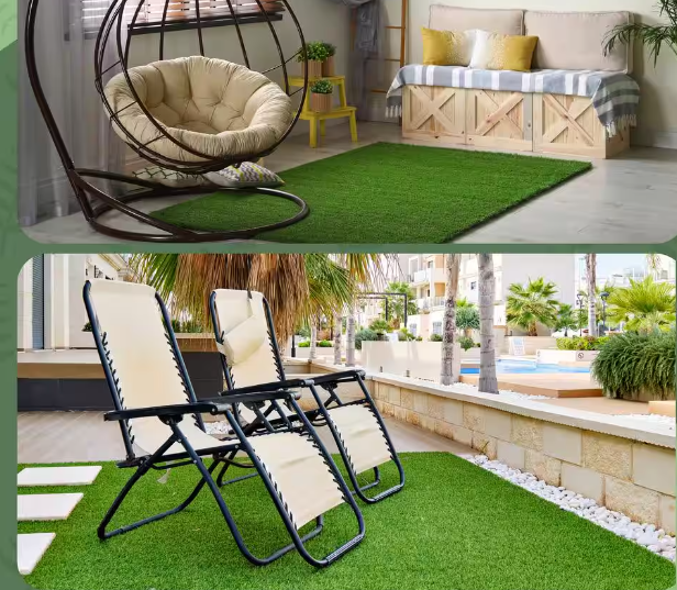 Artificial Grass Turf, Grass Pad Mat for Pets, PP PE Grass Rugs Synthetic Grass for Garden Artificial Grass Decoration