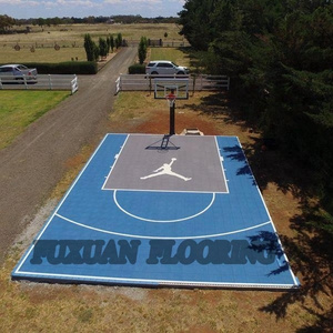 Prefabricated temporary pp interlocking portable 3x3 basketball court sports flooring